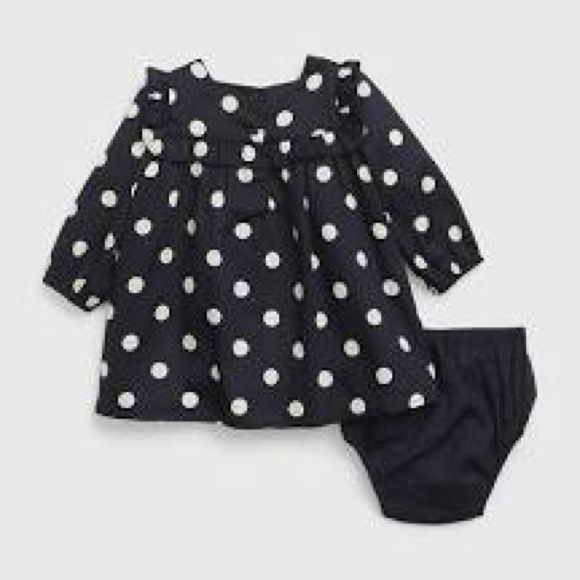 NWT Baby Gap Polka Dot Baby Dress with Bloomers - Picture 2 of 3